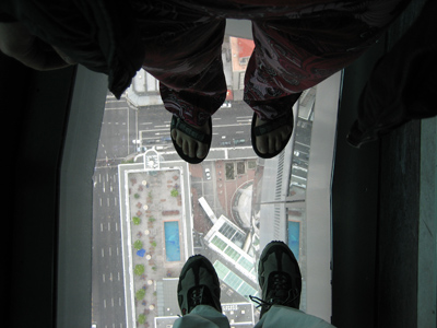 Vertical view from Auckland Sky Tower