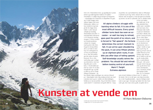 Publication about climbin Les Courtes, Chamonix, France