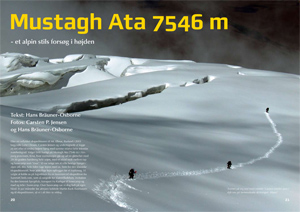 Publication about climbing Mustagh Ata, China